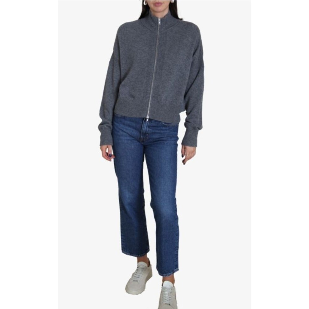 COLORUSH Women's Cashmere Toto Zip Jacket Size 1 Small Antracite Gray NWT $288